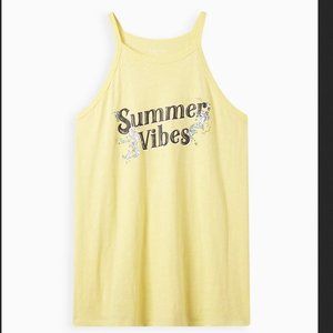 Torrid Yellow Mermaid Summer Vibes Cotton Tank Plus Size 2X
